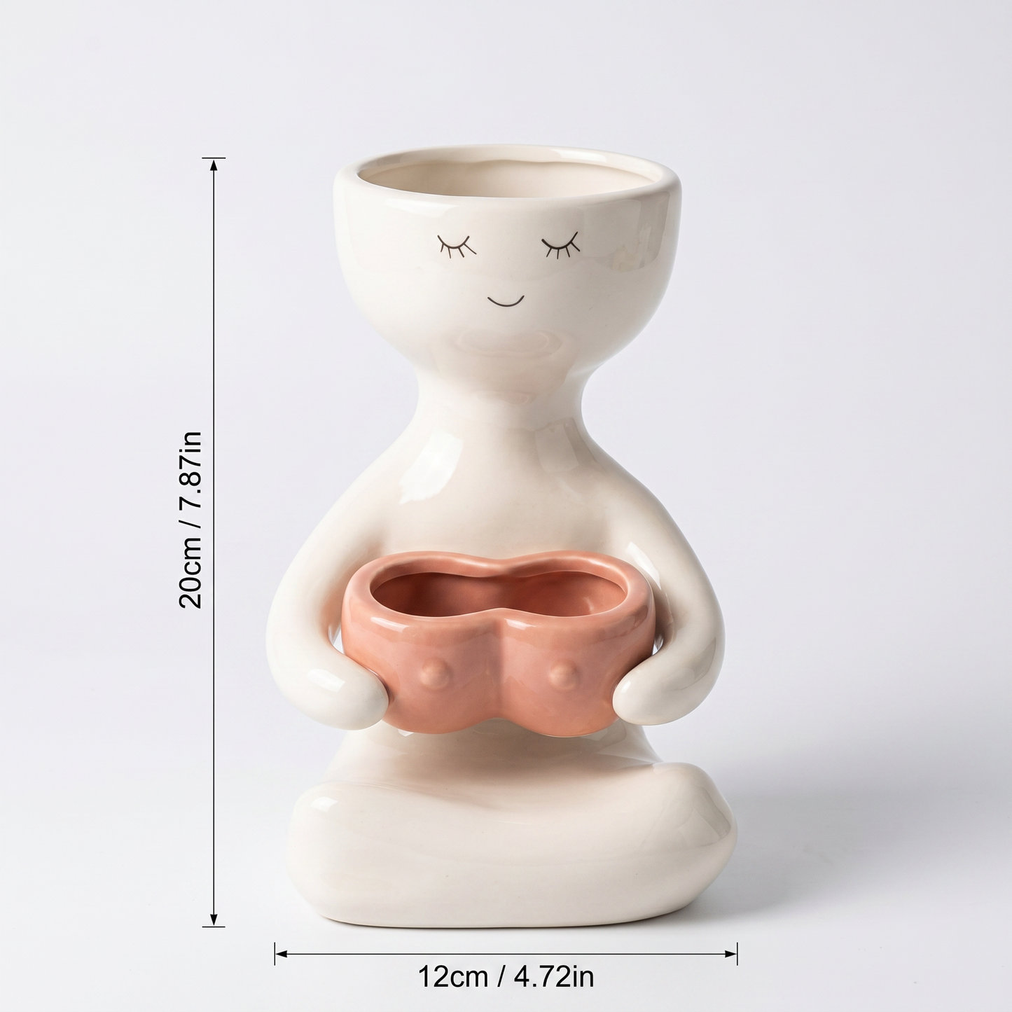 A Handmade Lady Plant Pot